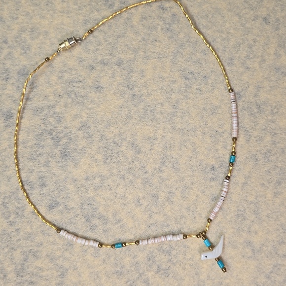 Dainty Bird Beaded Necklace - Picture 1 of 3